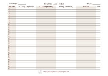 Menstrual Cycle Tracker 35 Days